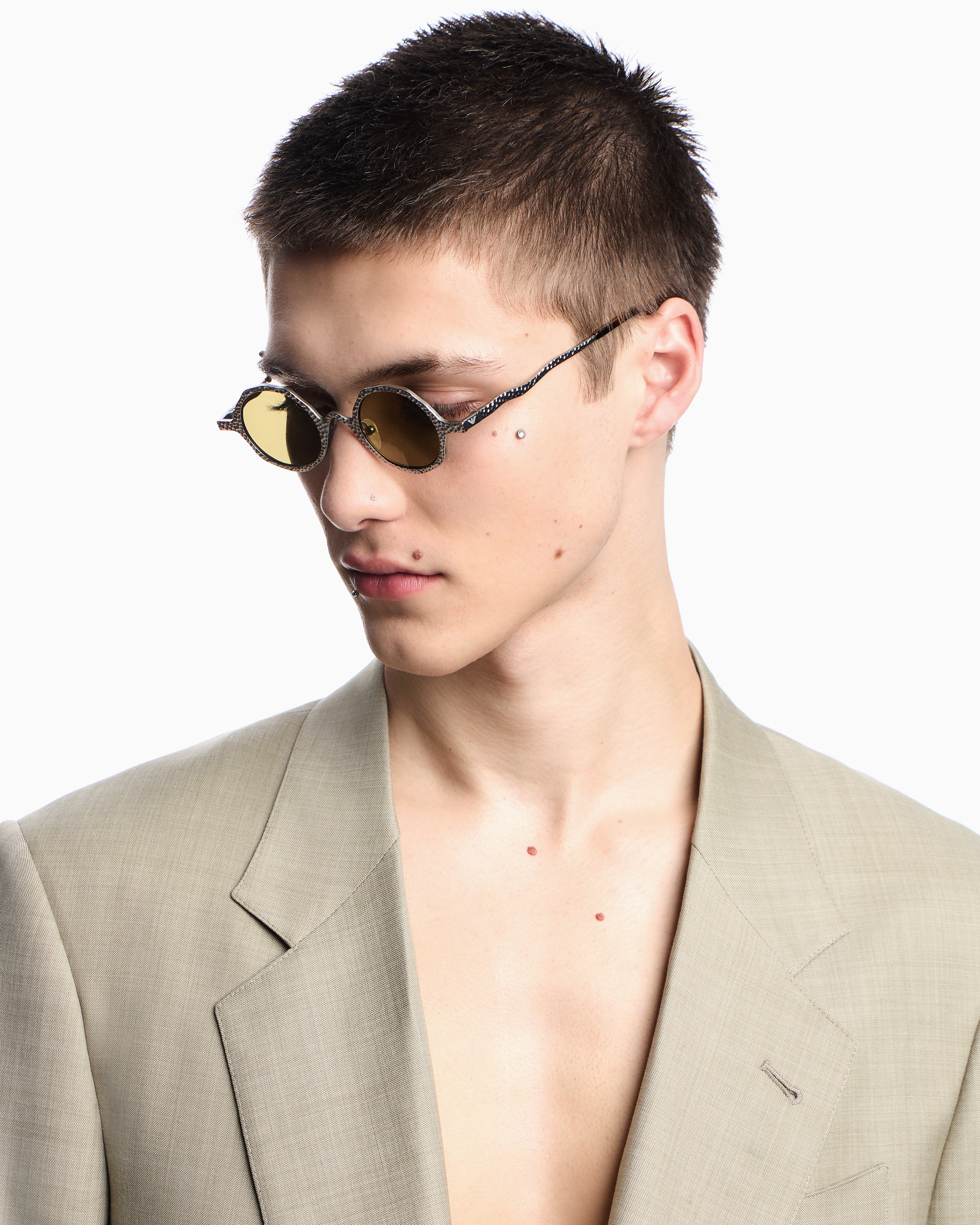 Emporio Armani Men’s round sunglasses