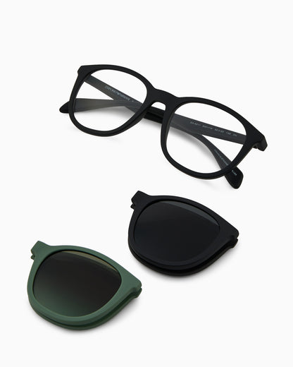 Emporio Armani Men’s panto sunglasses with interchangeable lenses