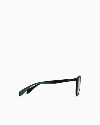 Emporio Armani Men’s panto sunglasses with interchangeable lenses