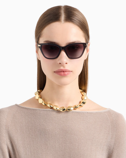 Emporio Armani Women’s Asian-fit cat-eye sunglasses