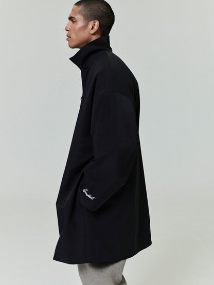 Essentials Sporty Nylon High Neck Jacket Jet Black