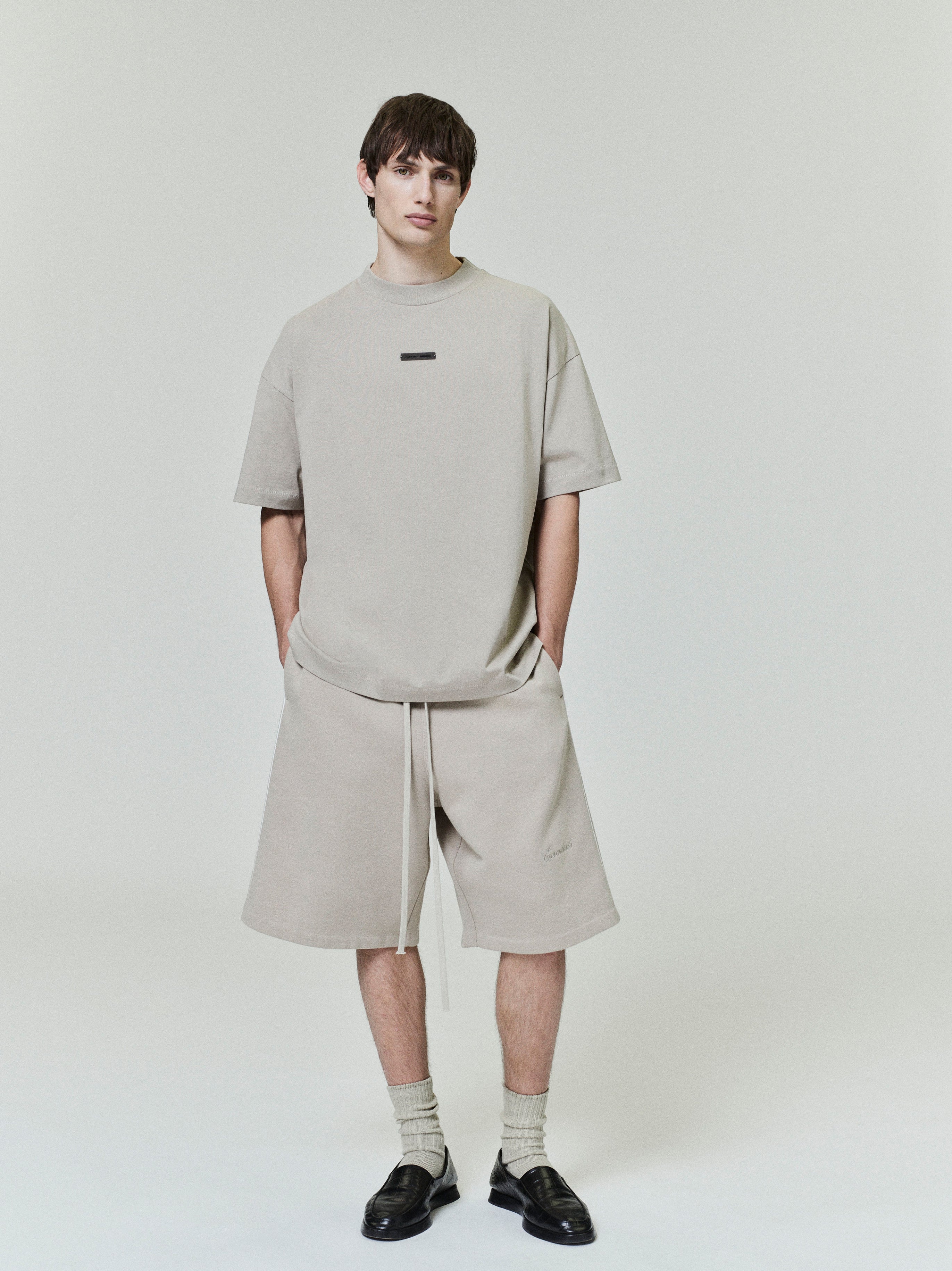 Essentials Classic Tee Heather Stone