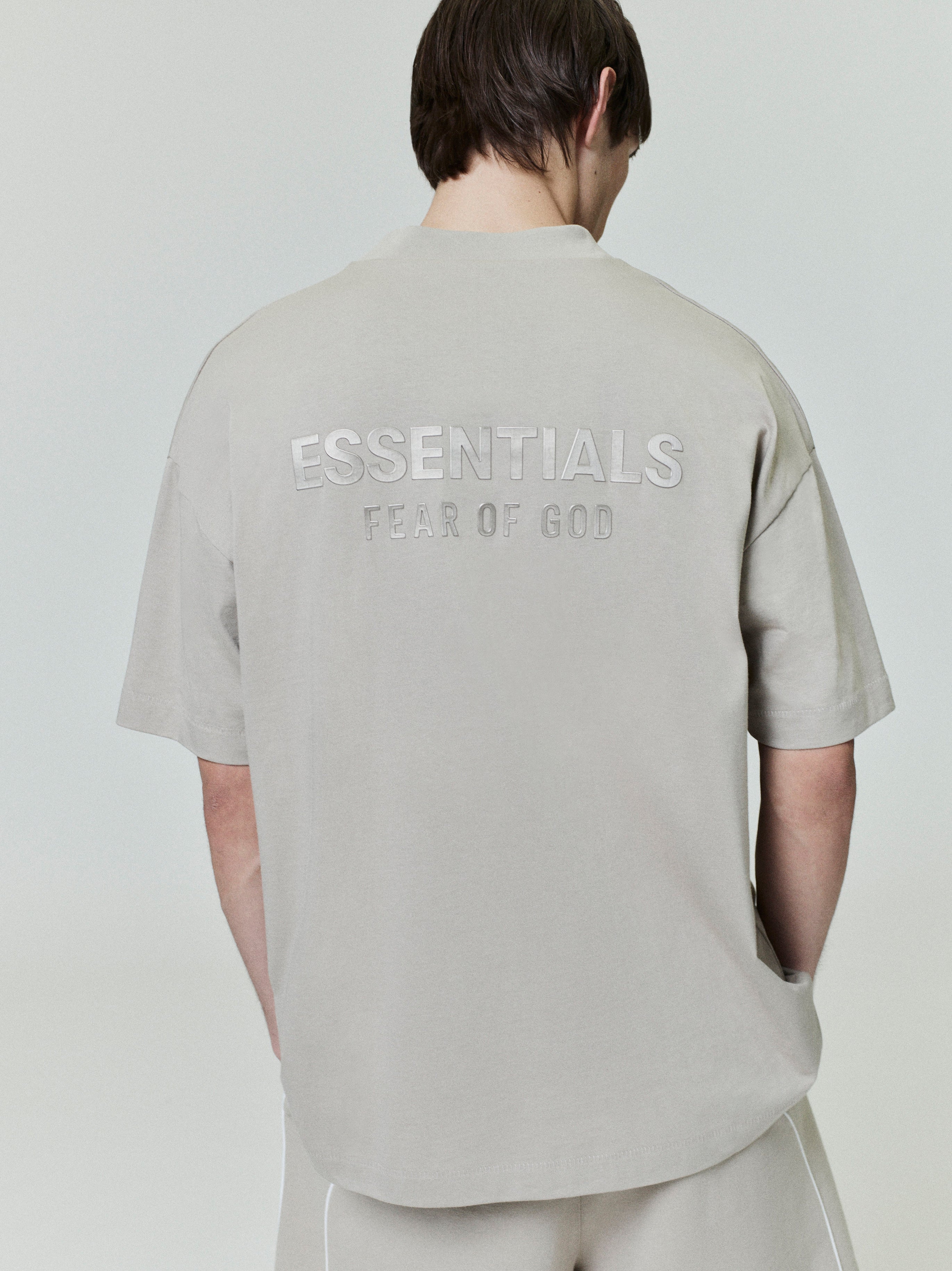 Essentials Classic Tee Heather Stone