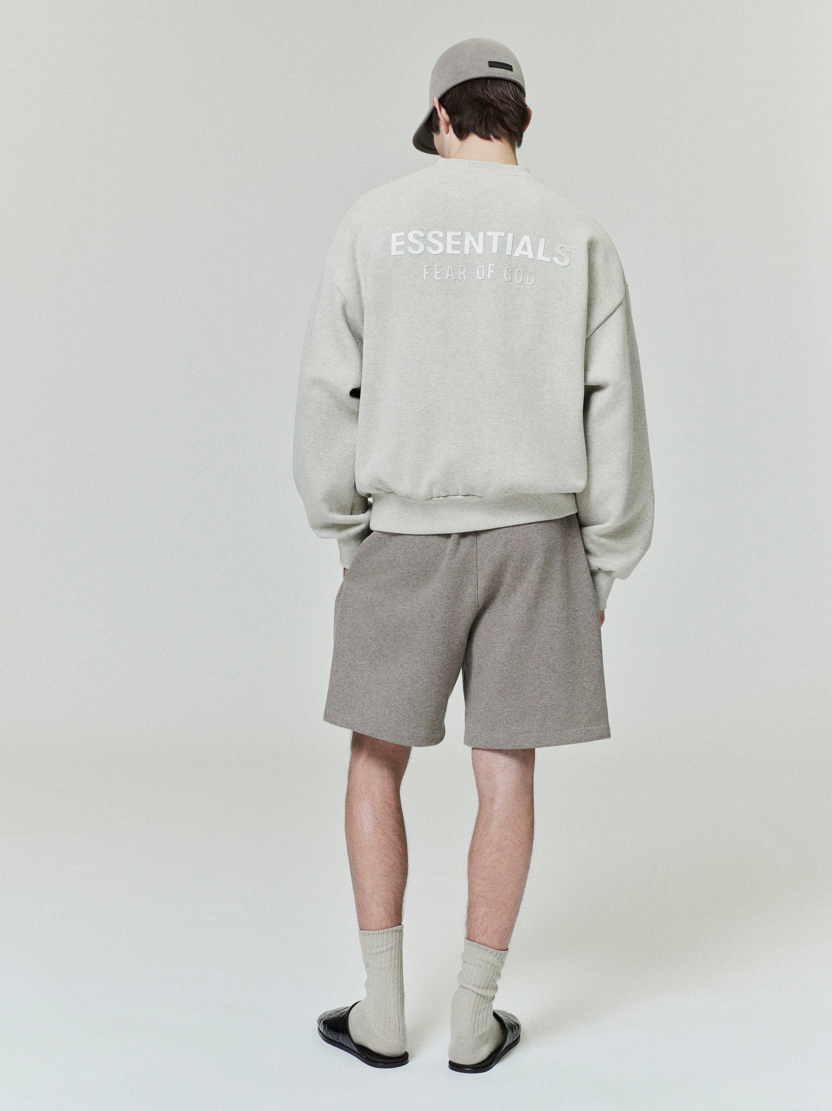 Essentials Classic Fleece Crewneck Heather Stone