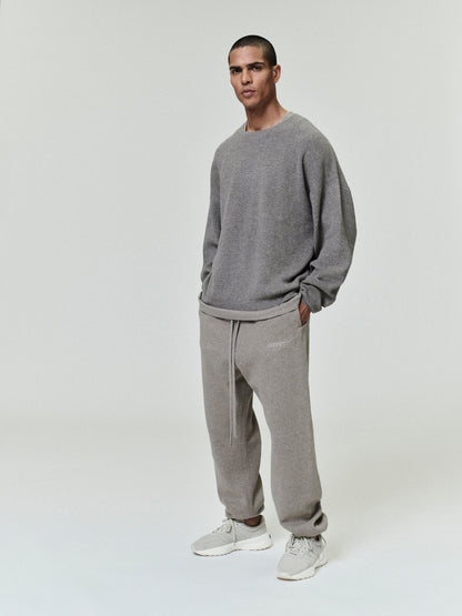 Essentials Waffle Crewneck Sweater Homestead Heather