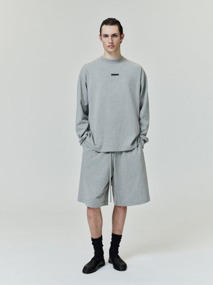 Essentials Classic Long Sleeve Tee Concrete Heather