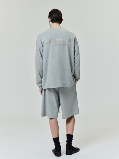 Essentials Classic Long Sleeve Tee Concrete Heather