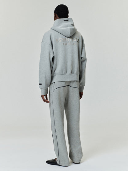 Essentials Classic Fleece Zip-Up Hoodie Concrete Heather