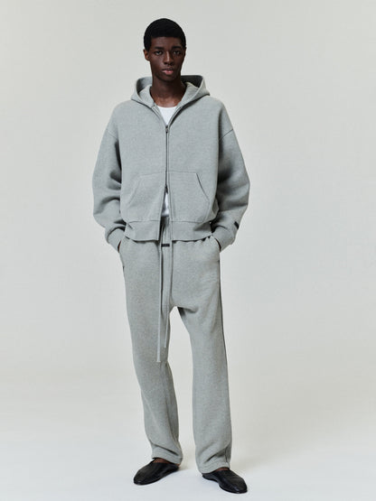Essentials Classic Fleece Zip-Up Hoodie Concrete Heather