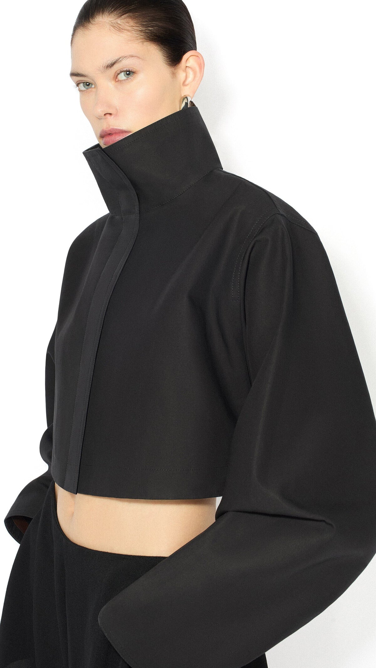 Alaïa Silk Cotton Cropped Jacket