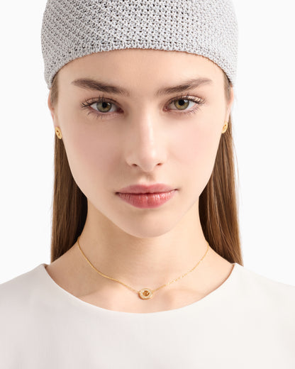 Emporio Armani  Gold-Tone Sterling Silver Station Necklace