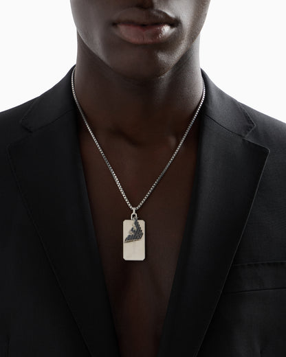 Emporio Armani  Stainless Steel Dog Tag Necklace