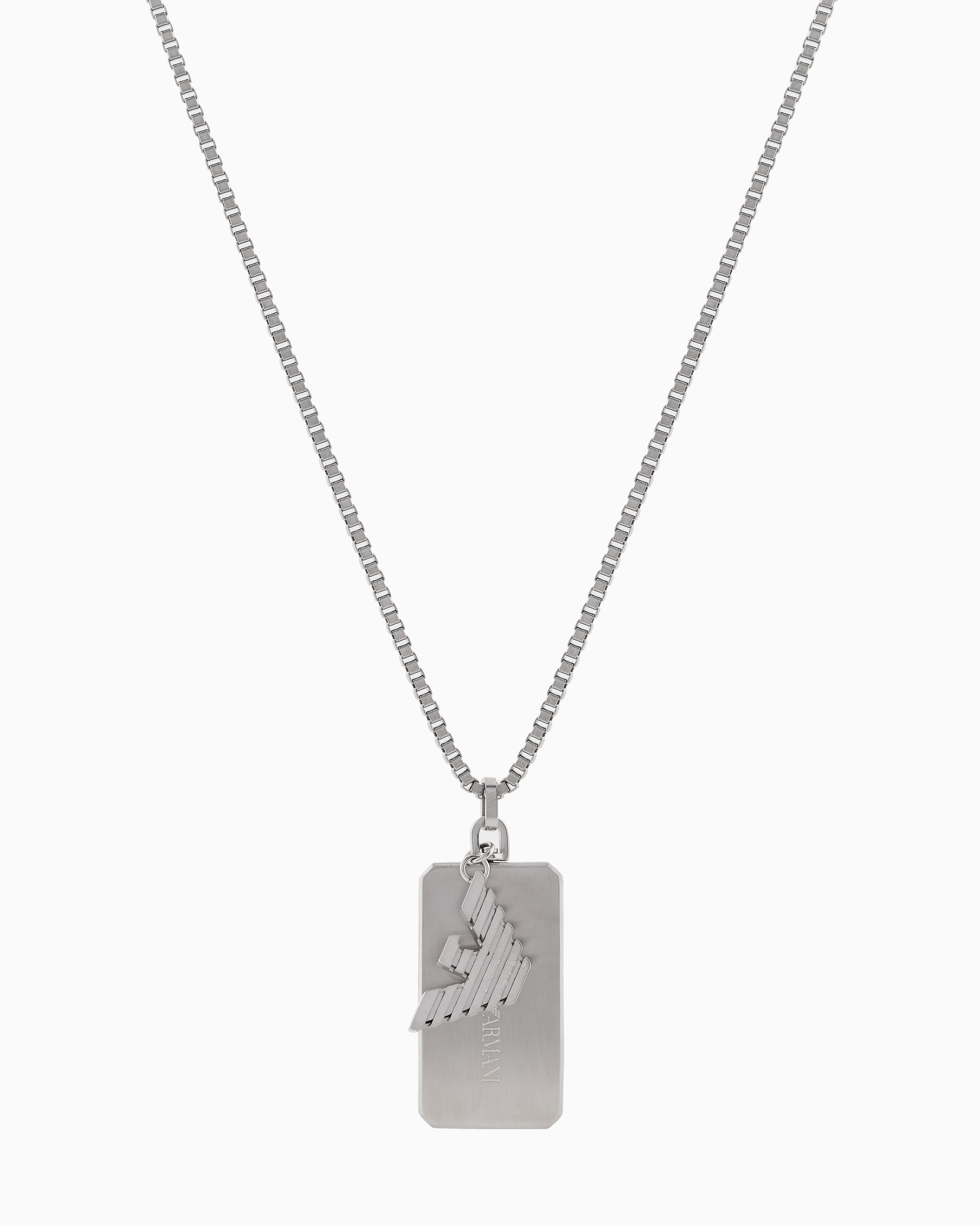 Emporio Armani  Stainless Steel Dog Tag Necklace