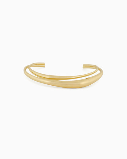 Emporio Armani  Gold-Tone Brass Collar Necklace