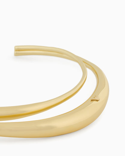 Emporio Armani  Gold-Tone Brass Collar Necklace