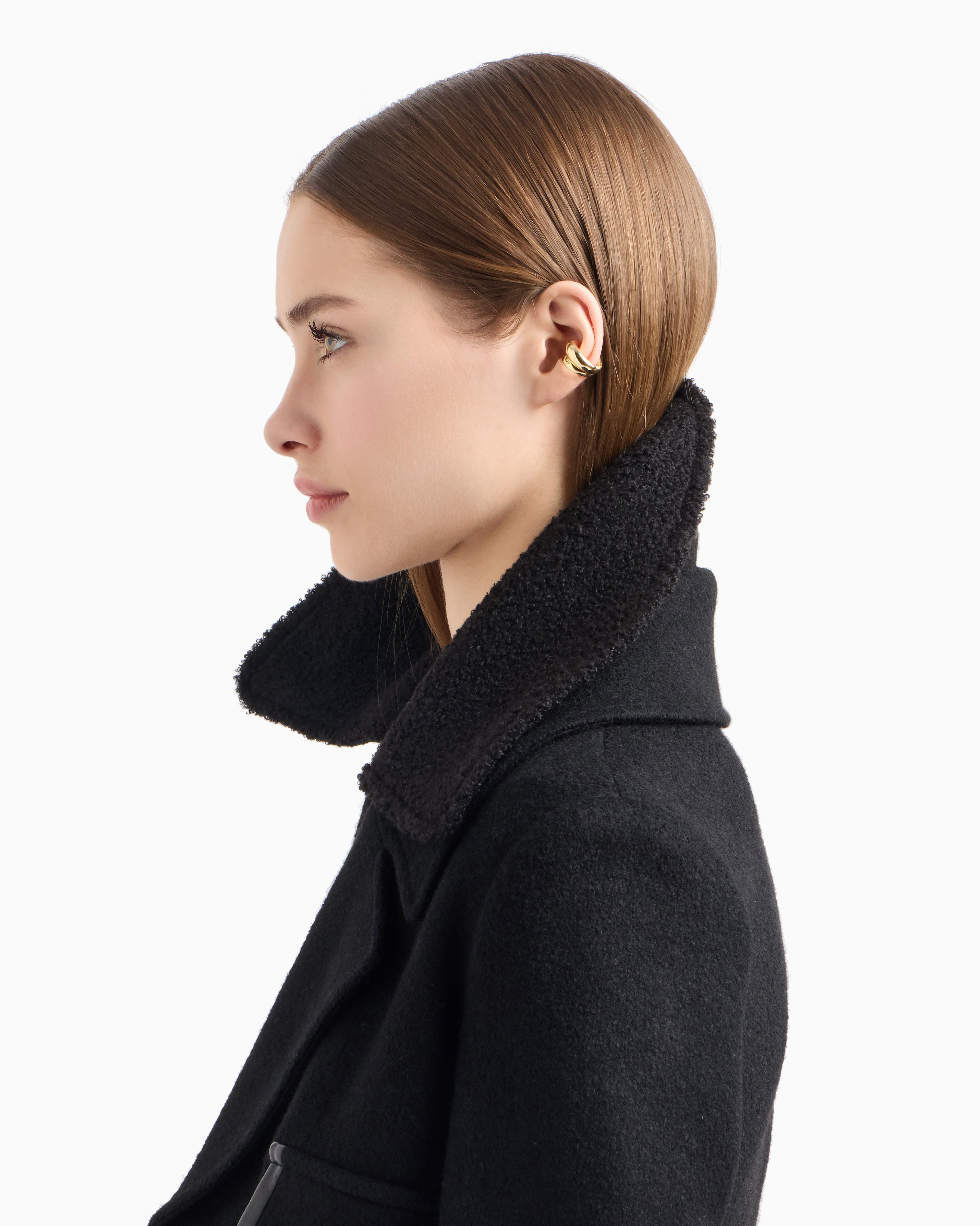 Emporio Armani  Gold-Tone Brass Cuff Earring