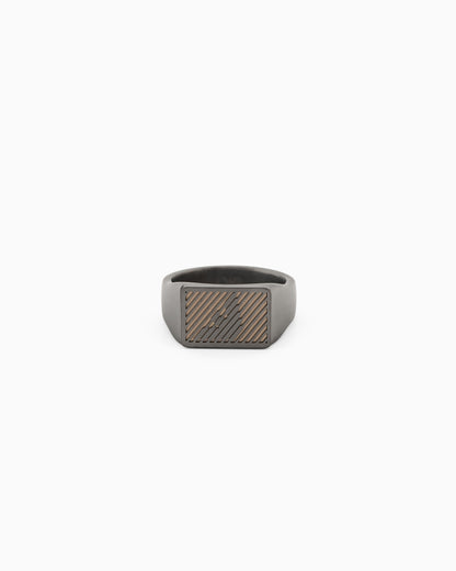 Emporio Armani  Two-Tone Stainless Steel Signet Ring