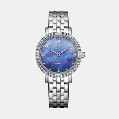 Citizen Women Quartz Mother Of Pearl Dial Analog Stainless Steel Watch El3100-55N