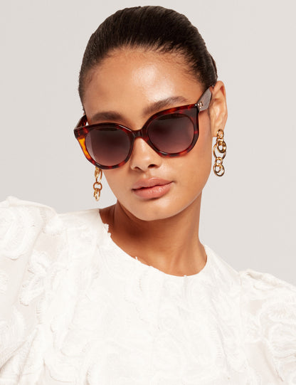 Ted Baker Elen Oversized Cat Eye Bow Detail Sunglasses Women's