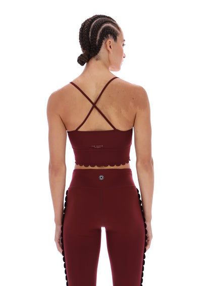 Ted Baker Ella Scalloped Edge Comfort Yoga Sports Bra Women's