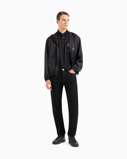 Emporio Armani J75 Slim-fit stretch denim jeans with gold details