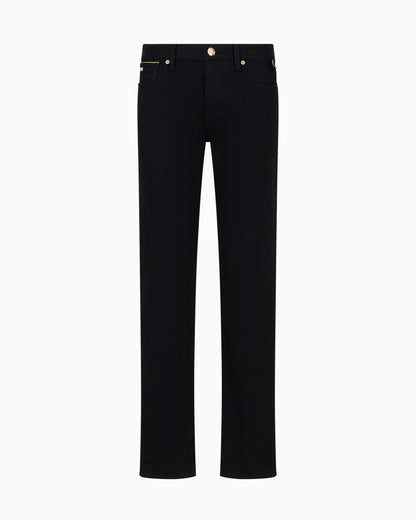Emporio Armani J75 Slim-fit stretch denim jeans with gold details