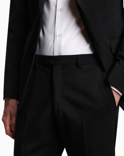 Emporio Armani Single-breasted light wool suit with micro design