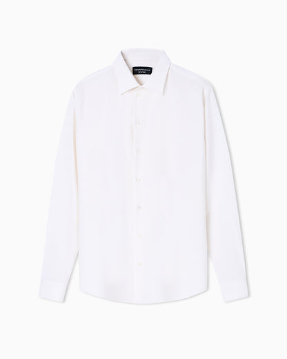 Emporio Armani Icon shirt in tropical light wool canvas