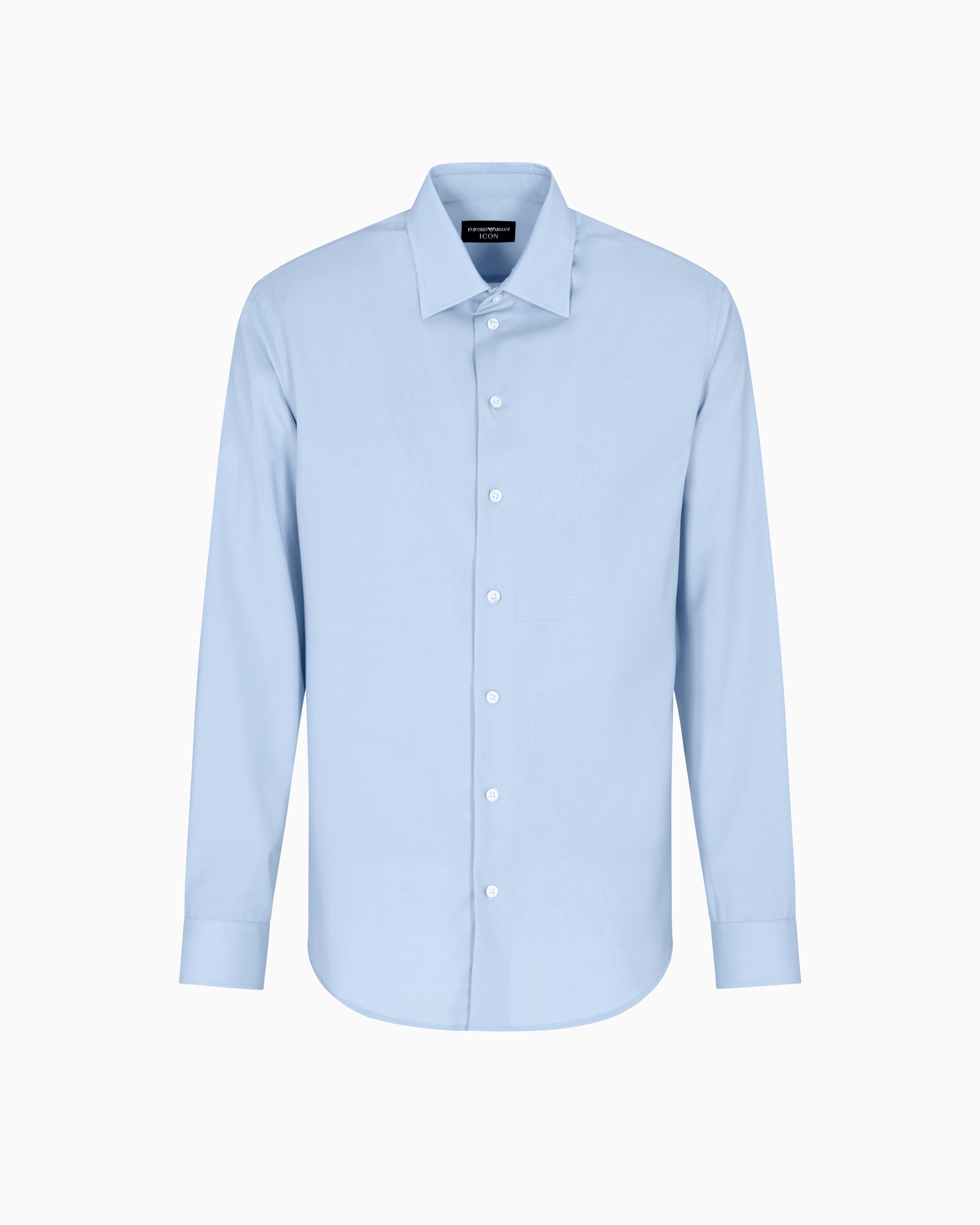 Emporio Armani Icon shirt in tropical light wool canvas