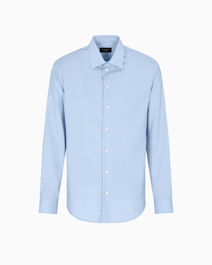 Emporio Armani Icon shirt in tropical light wool canvas