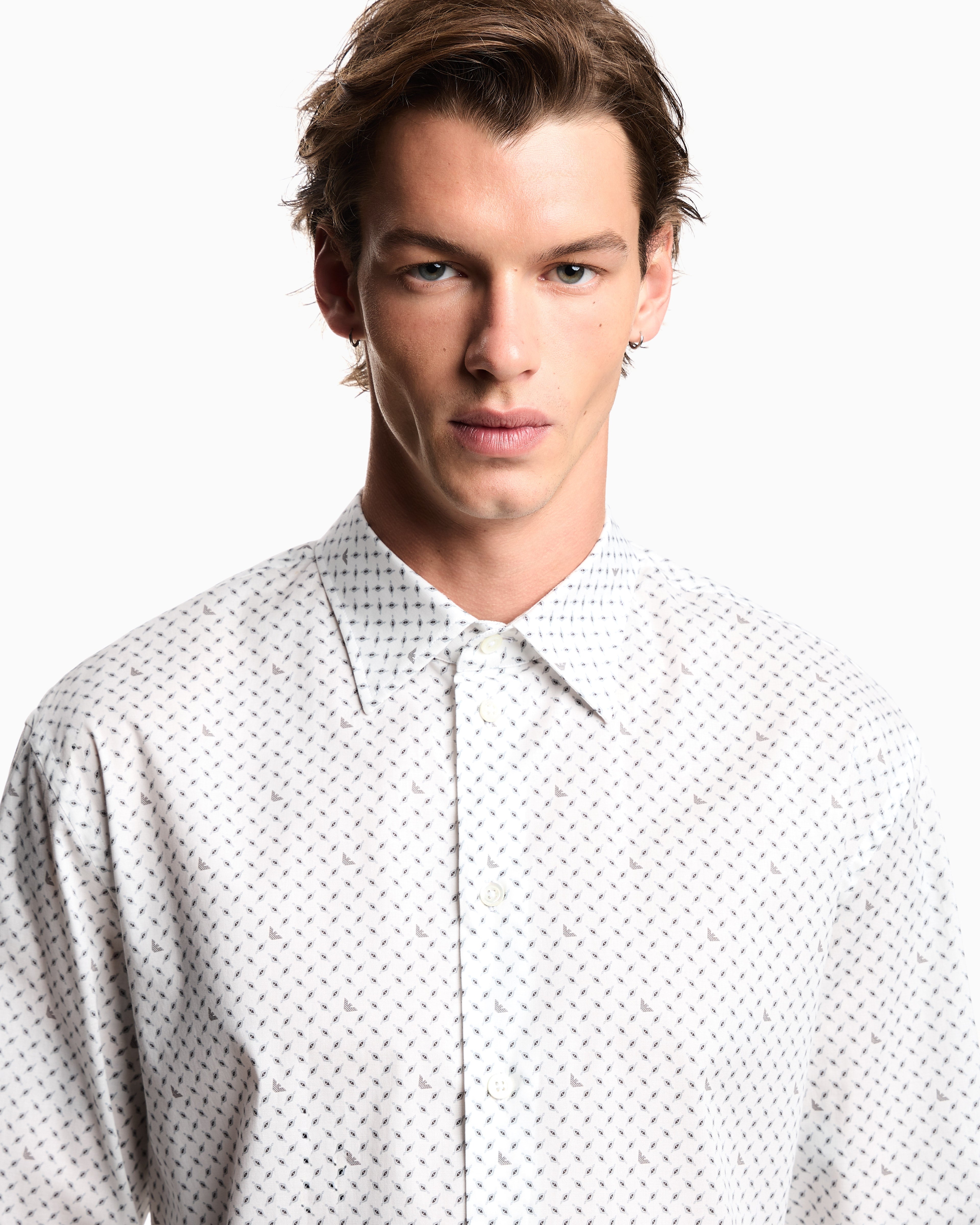 Emporio Armani Shirt with all-over micro-pattern print