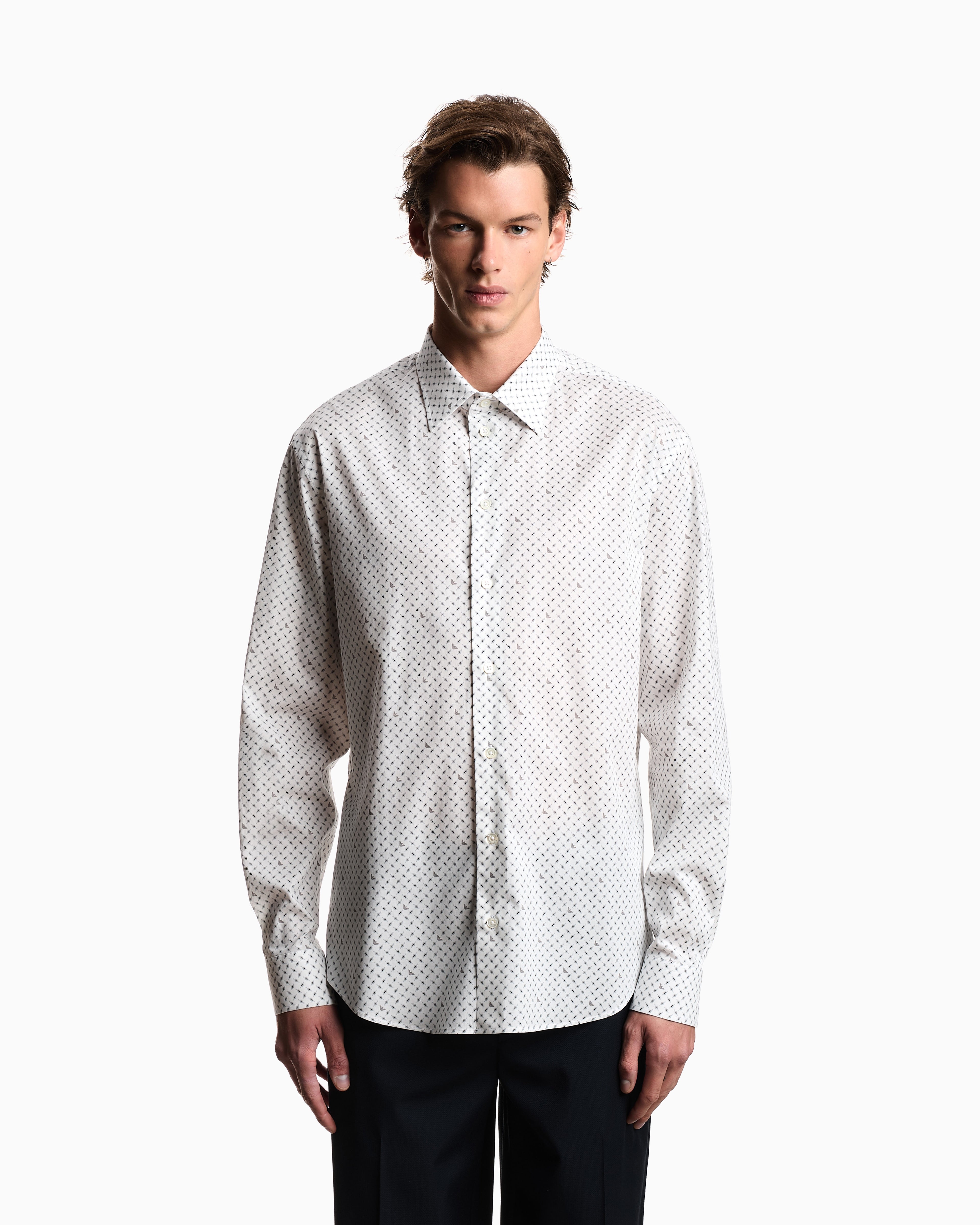 Emporio Armani Shirt with all-over micro-pattern print