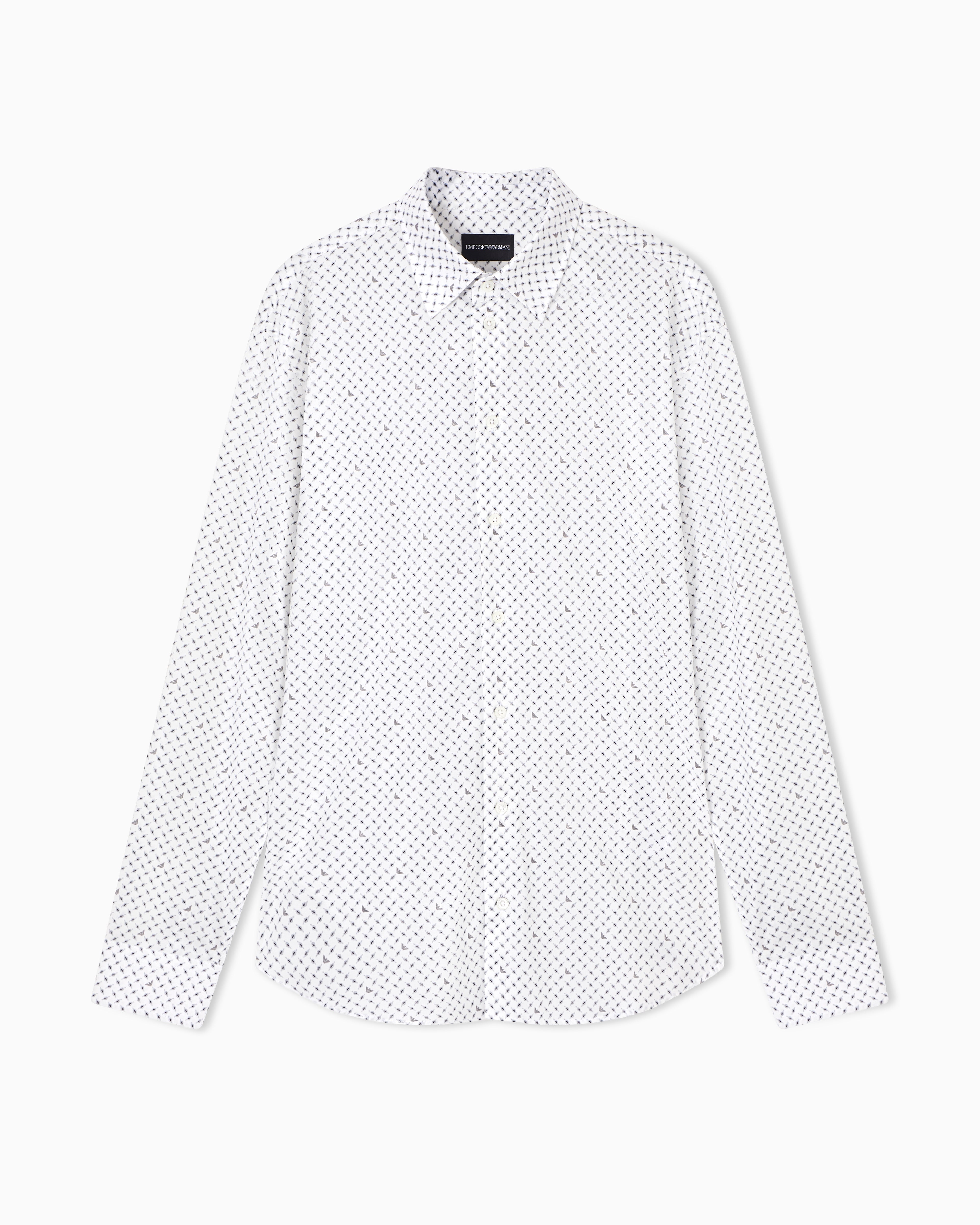 Emporio Armani Shirt with all-over micro-pattern print
