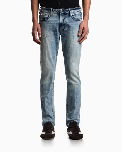 Emporio Armani ASV J06 slim-fit jeans in bleached stretch denim