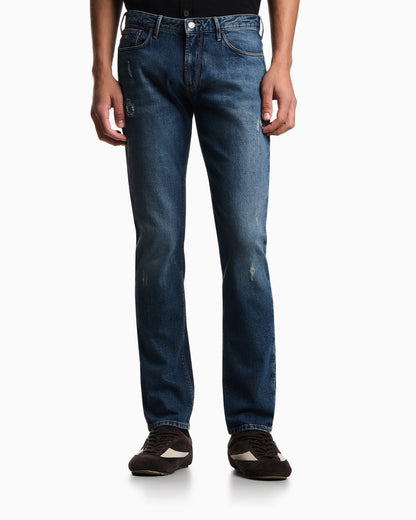 Emporio Armani J06 slim-fit, ripped denim jeans