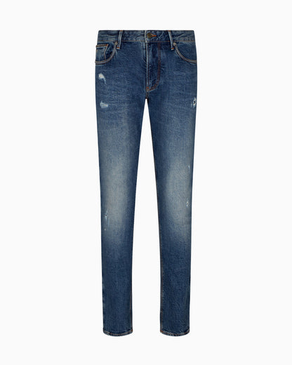 Emporio Armani J06 slim-fit, ripped denim jeans