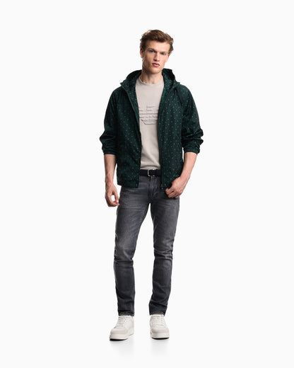 Emporio Armani J06 slim-fit washed denim jeans with eagle embroidery