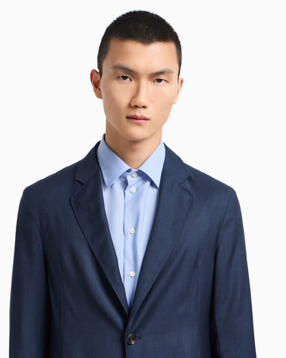 Emporio Armani Icon single-breasted jacket in tropical light wool canvas