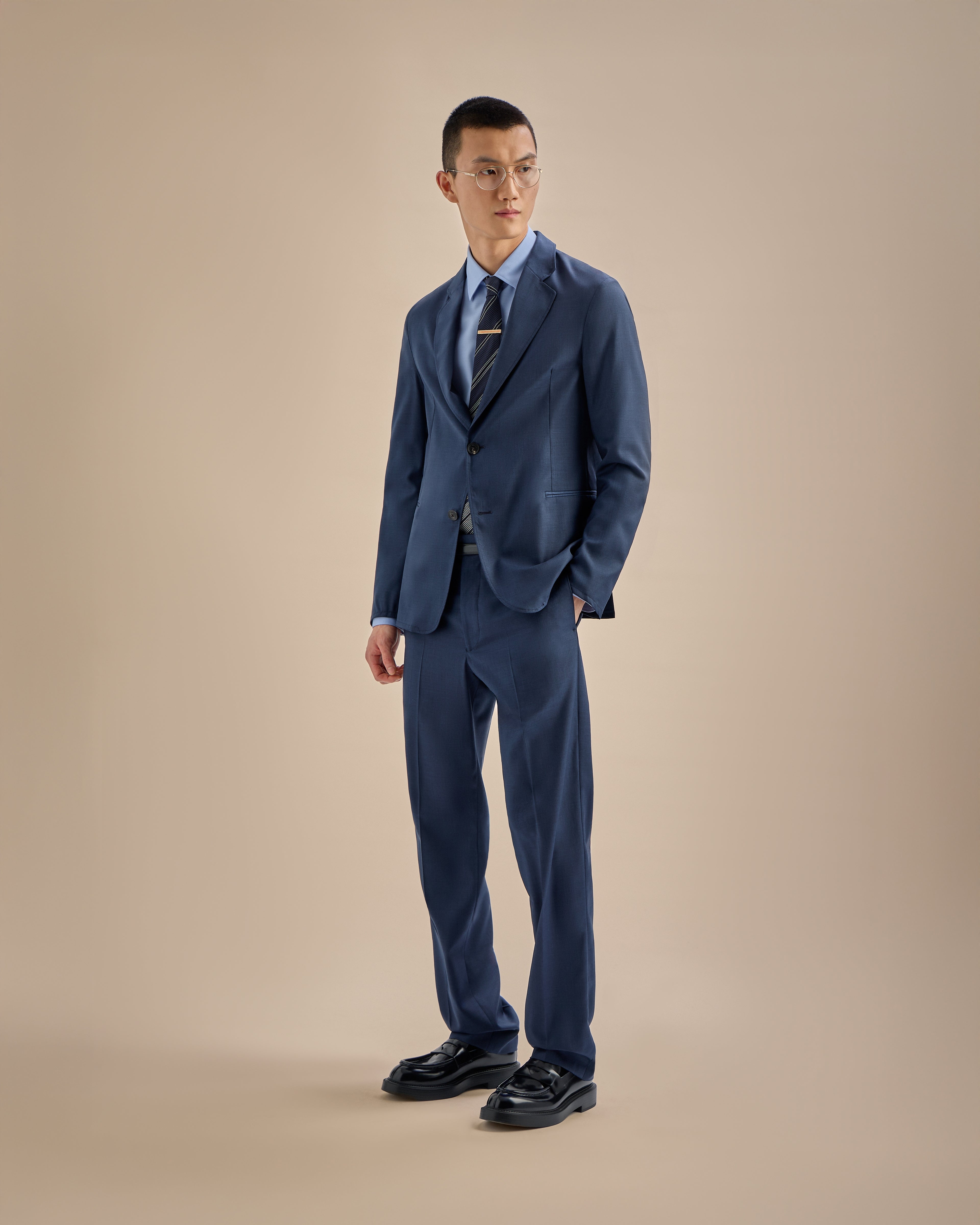 Emporio Armani Icon single-breasted jacket in tropical light wool canvas
