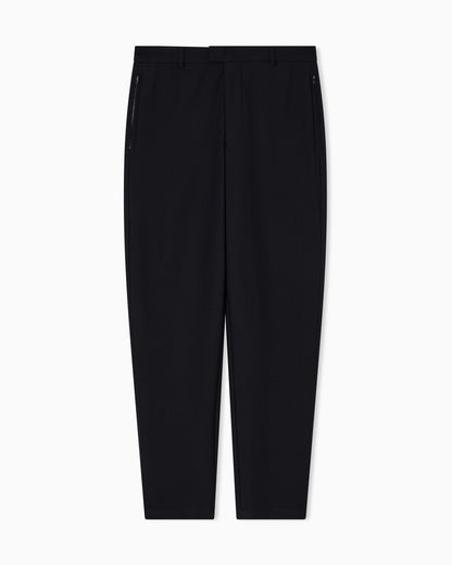 Emporio Armani Technical jersey trousers with 3D-effect micro texture