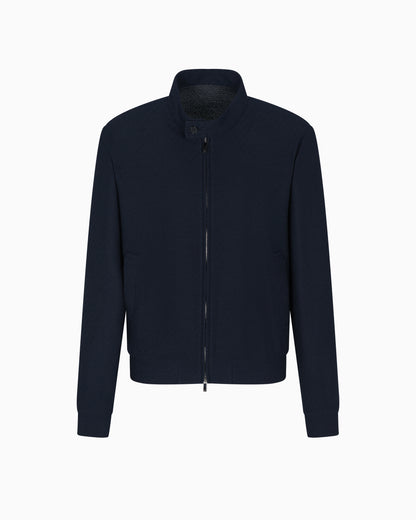 Emporio Armani Icon wool-blend bouclé jersey blouson