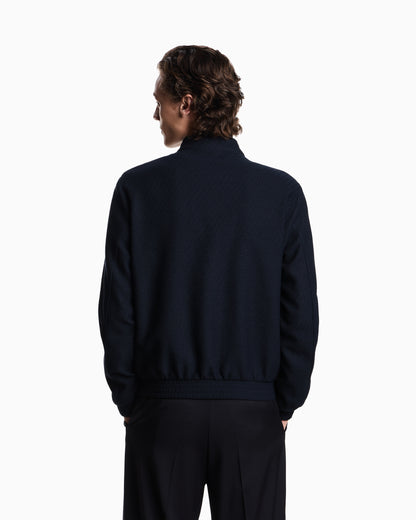 Emporio Armani Icon wool-blend bouclé jersey blouson