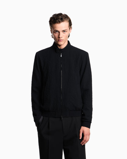 Emporio Armani Technical seersucker fabric blouson