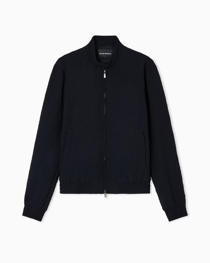 Emporio Armani Technical seersucker fabric blouson