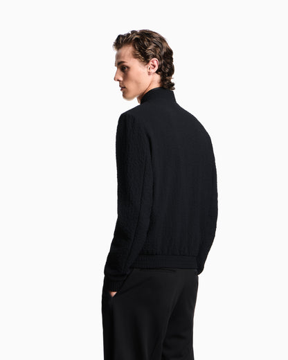 Emporio Armani Technical seersucker fabric blouson