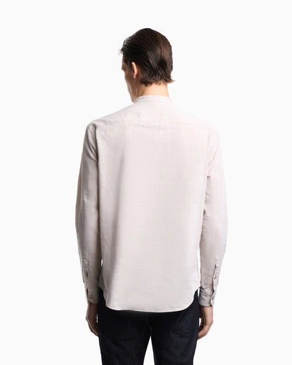 Emporio Armani Armure linen blend shirt
