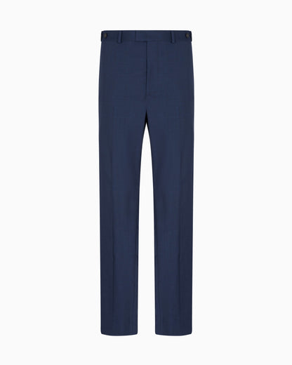 Emporio Armani Icon tropical light wool canvas trousers
