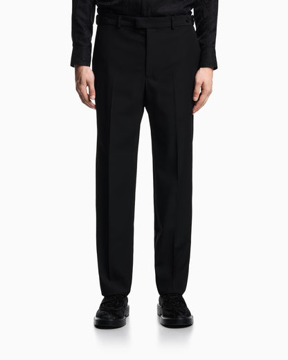 Emporio Armani Trousers with a pleat in virgin wool with a technical finish