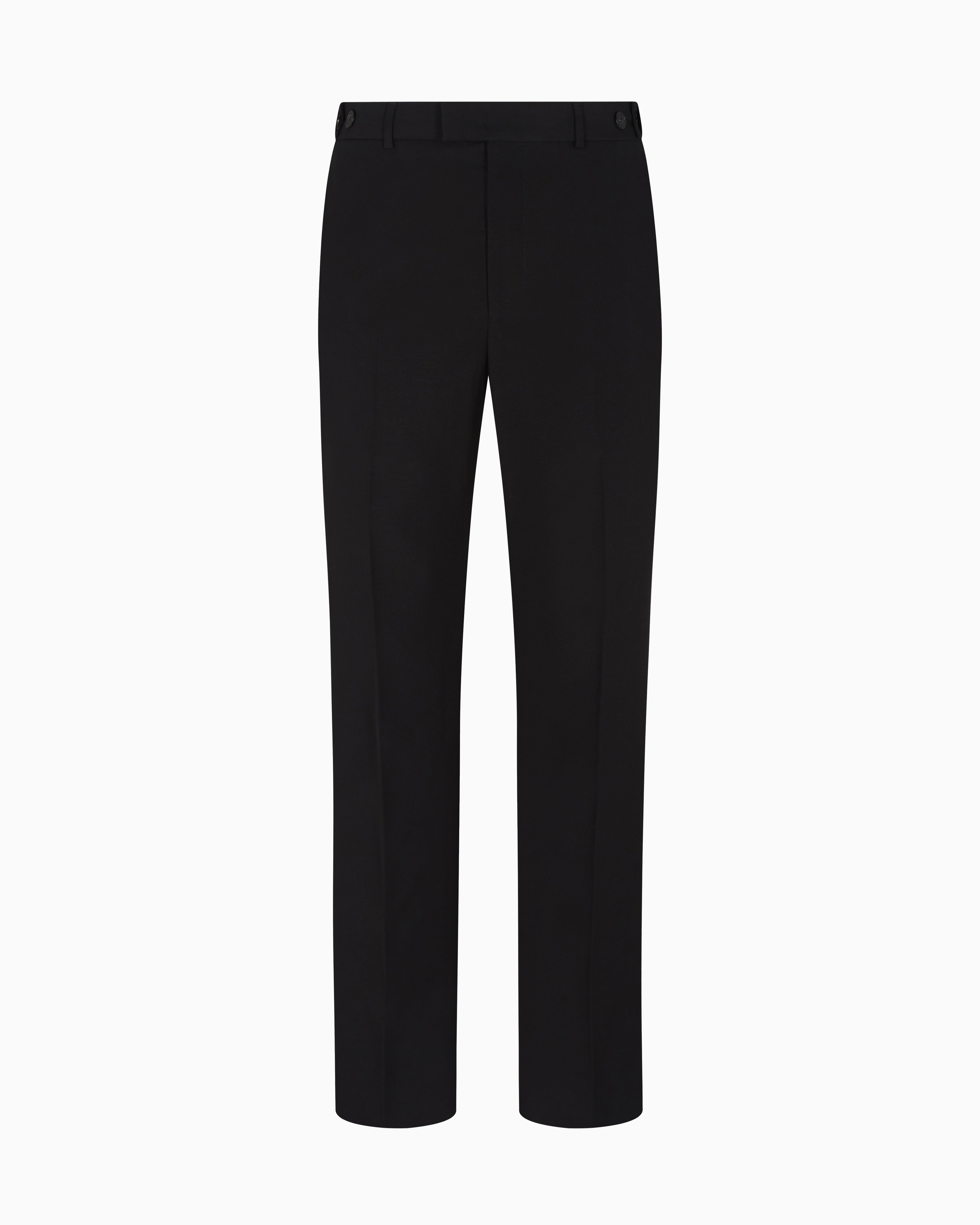 Emporio Armani Trousers with a pleat in virgin wool with a technical finish