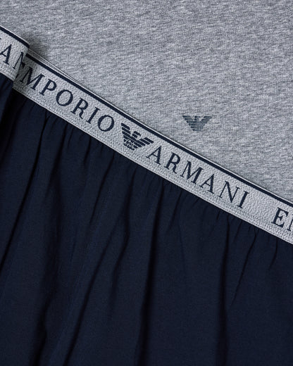 Emporio Armani ASV Endurance organic jersey pyjamas with Bermuda shorts